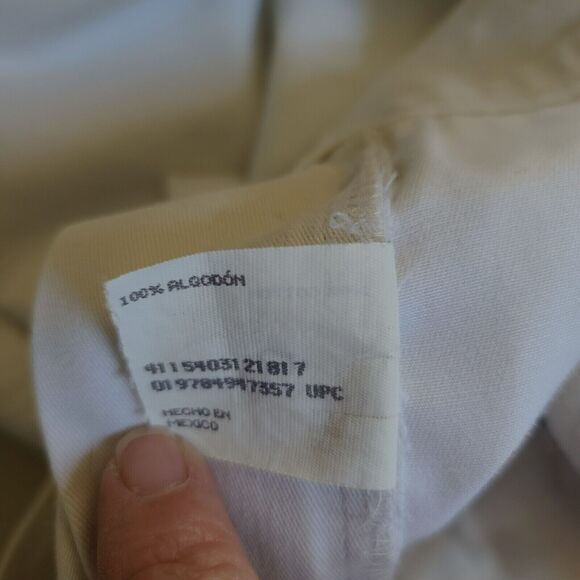 Haggar Mens Shorts Light Beige Size 42 100% Cotton Button Zip Closure Pockets - Picture 4 of 12